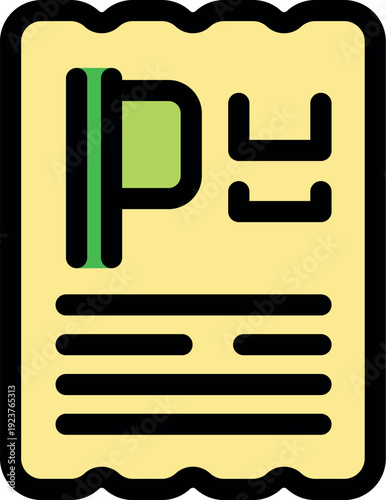 Parking ticket indicating payment made for a parking violation, ensuring compliance with regulations