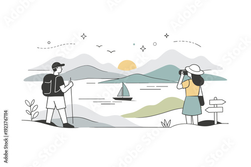 Cinematic Abstract Landscape. Muted cinematic color palettes. Abstract landscape layers with soft shadows and reduced contrast, evoking cinematic depth and