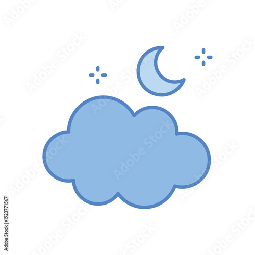 Partly Moon vector icon