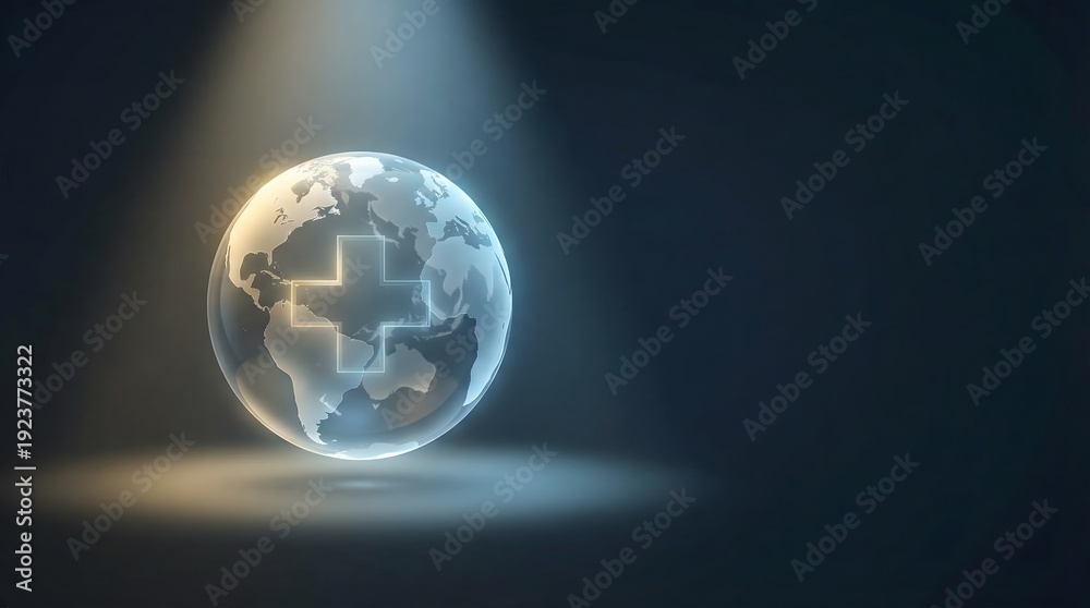 Fototapeta premium Premium Global Healthcare Globe Concept Background