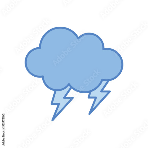 Thunder vector icon