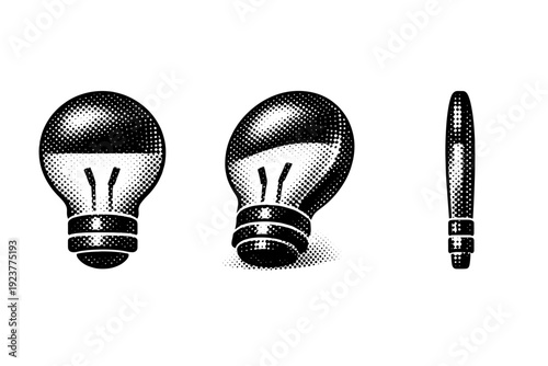 Icon set object shown as a modular symbol element with consistent stroke weight presented in orthographic front view, dynamic angled view,