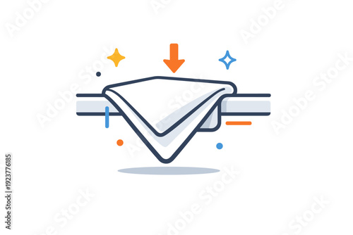 Elegant Table Setting. Tablecloth fold focused on neat table preparation and refined dining atmosphere. A clear visual metaphor with a folded tablecloth,