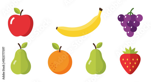 A vibrant assortment of various fruits displayed against a clean, white background