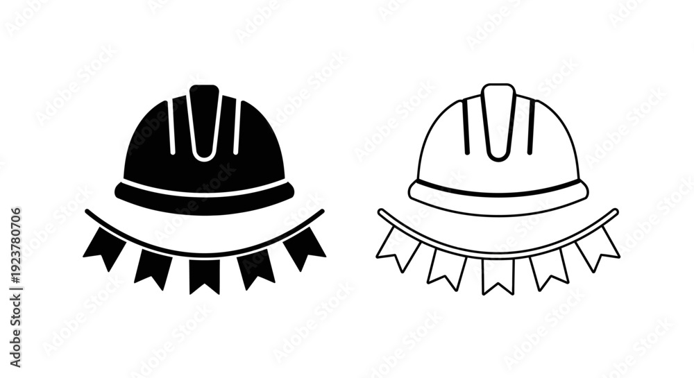 Fototapeta premium Labor day celebration hat design with flag accents Vector