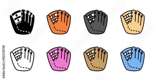 Baseball glove, mitt simple icon
