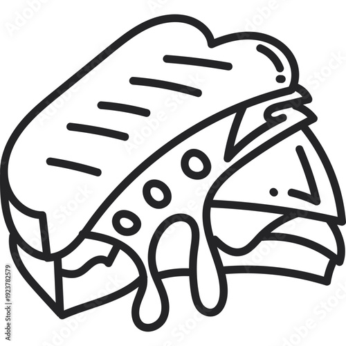 Gooey Grilled Cheese Sandwich Icon