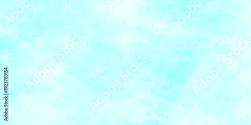 Abstract blue watercolor background with a vintage grunge paper texture and light winter snow patterns for a cold nature sky wallpaper design