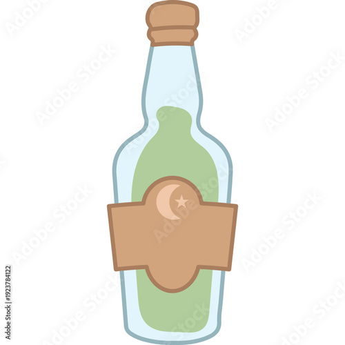 Magic Potion Bottle Illustration