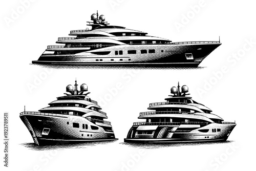 Boat isolated yacht. A luxury yacht hull with multiple deck levels, smooth curved surfaces, and defined bow and stern structure presented in