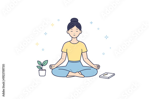 Minimalism ? quiet composition. A single focal element surrounded by empty space, suggesting mindfulness and clarity of thought. The scene