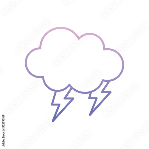 Thunder vector icon