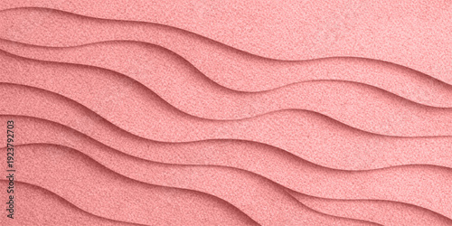 A soft rose pink silk fabric texture with a shiny satin material finish and elegant drapery design creates a light textile background for decorative pattern backdrops