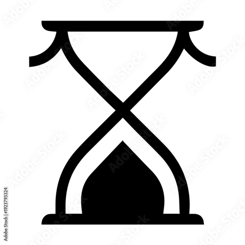 Minimalist Hourglass and Temporal Flow Icon