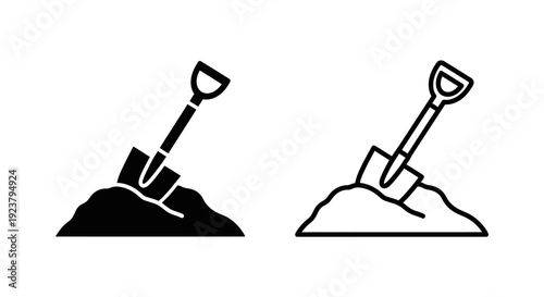 Labor day construction tools illustration simple black and white Vector