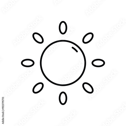 Sun vector icon