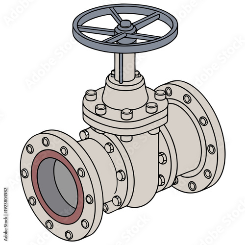 Industrial valve with wheel handle pipe valve