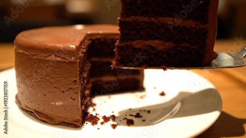 Decadent Chocolate Cake Delight - A Slice of Sweet Indulgence.