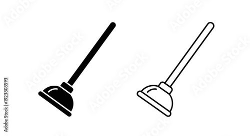 Labor day cleaning tools set, mop and broom, household essentials Vector