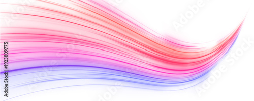 Red, magenta and blue neon waves ripple like fiery comets, creating an intense sense of speed and futuristic motion. Perfect for high-tech concepts. PNG