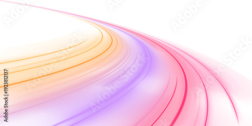 Orange, purple and red green streaks curve dynamically, forming glowing trails that convey acceleration and high-tech cyber energy. PNG