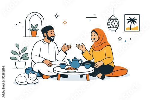 People in authentic cultural scenarios. Individuals share a casual moment in a local setting, exchanging gestures and conversation that feel