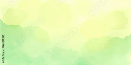 An abstract watercolor and grunge background featuring green leaves and soft bokeh light over a sunny spring meadow vector illustration