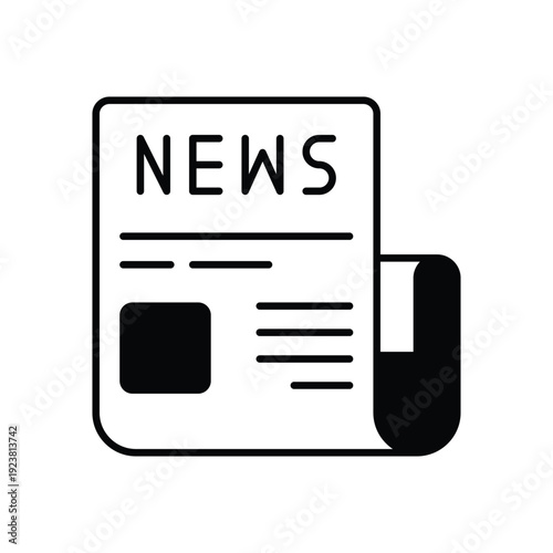 Newspaper vector icon