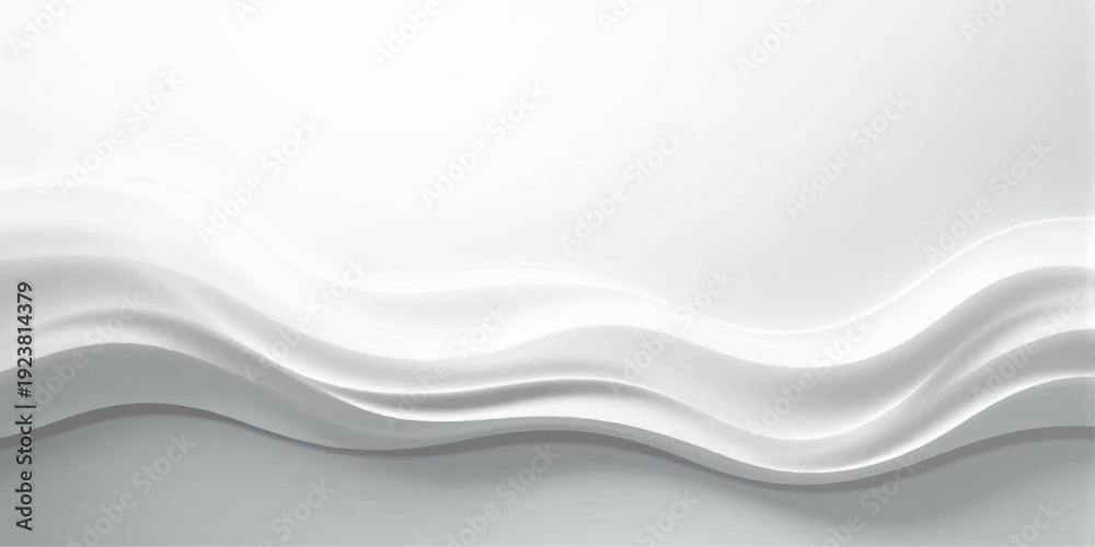 Obraz premium Abstract blue and gray wavy background illustration featuring smooth liquid curves and white motion lines for a flowing silk texture wallpaper design
