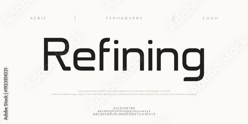 Refining, Creative digital abstract minimal modern alphabet fonts. Typography technology electronic digital music future creative font. vector illustraion
