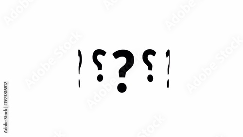 Question mark animation on transparent background. Quiz trivia game competition. question mark frame for quizzes and FAQs. Question mark symbol. Answer question, Examination test. 