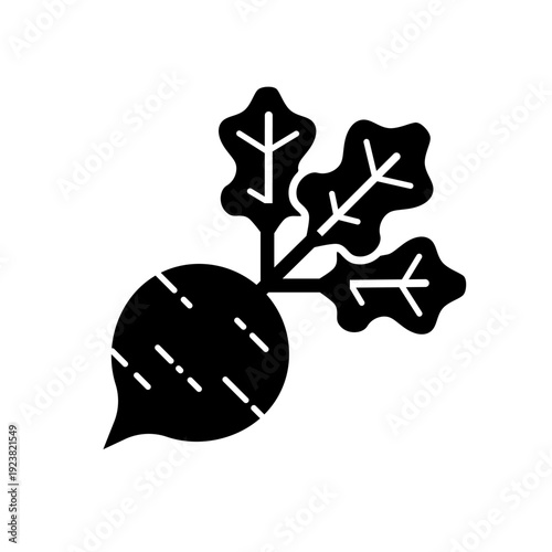 Beetroot, organic root vegetable vector icon