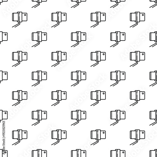 Smartphone camera mount with extending stick creating a seamless pattern