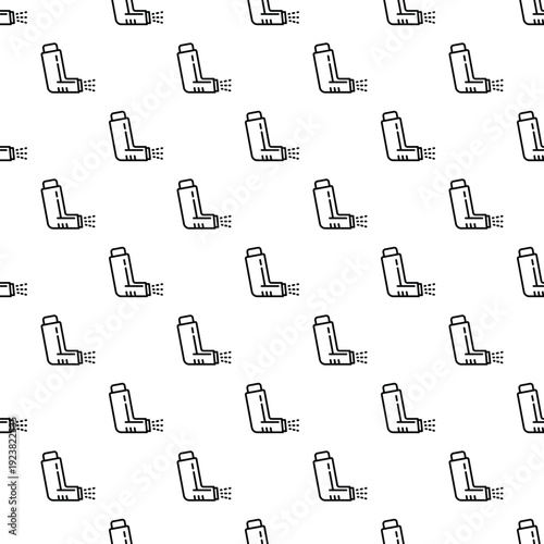 Inhaler icons creating a seamless pattern in a medical context