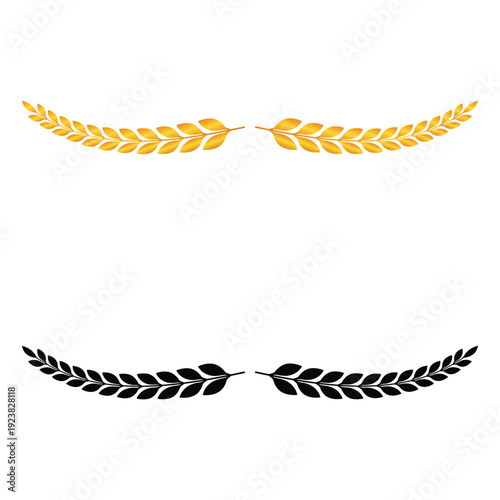 Elegant laurel wreath divider – A botanical divider inspired by classic laurel wreaths, perfect for separating titles, sections, and key content in posters, certificates, and premium branding layouts