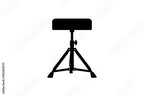 Ergonomic Stool Silhouette: An illustration of a modern, adjustable stool against a plain background. This image is perfect for adding to presentations.