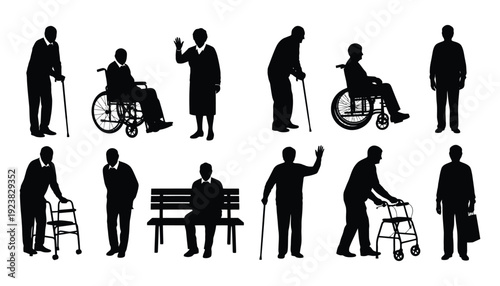 Disabled woman silhouette vector for inclusivity and empowerment