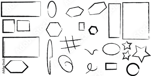 Geometric shapes and symbols illustration