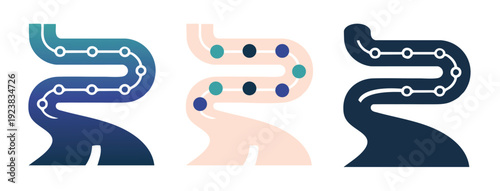 Multicolored illustration of musical notes and staves