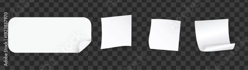 Blank Paper Notes on Transparent Background: Clean, crisp, and ready for your message, these blank paper notes float against a transparent background, perfect for adding your text.