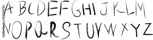 Handwritten alphabet letters a to z