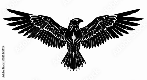 Majestic eagle with outstretched wings, a symbol of power and freedom.