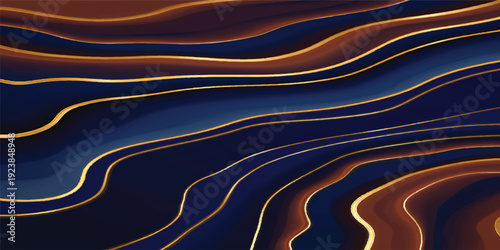 Abstract blue background with flowing silk waves and a smooth satin texture creates a soft liquid motion design for a vector wallpaper backdrop