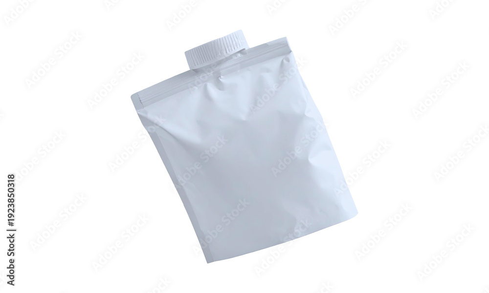 Naklejka premium white matte stand up pouch