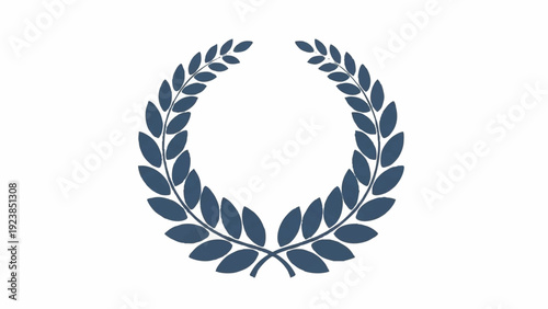 Stylized laurel wreath graphic design, representing victory, honor, and success, ideal for awards, emblems, certifications, and classic decorative elements