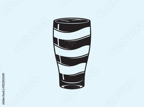 Iconic representation of a layered smoothie for healthy lifestyle marketing