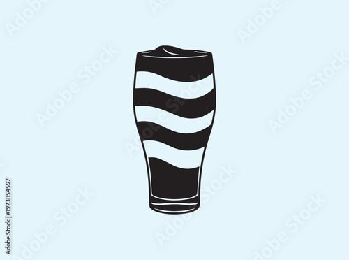 Stylized vector of a healthy protein shake with flowing motion effects