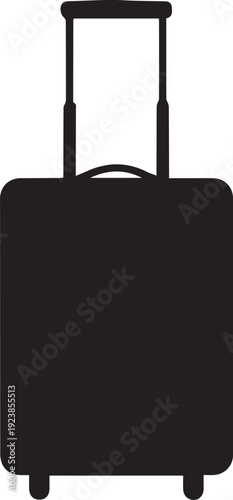 Vertical Travel Luggage Silhouettes with Retractable Handle and Wheels