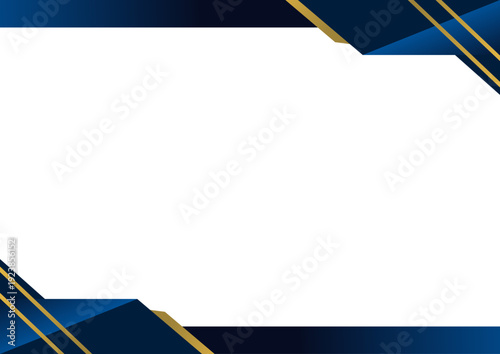 border certificate elegant modern border blue navy and golden line