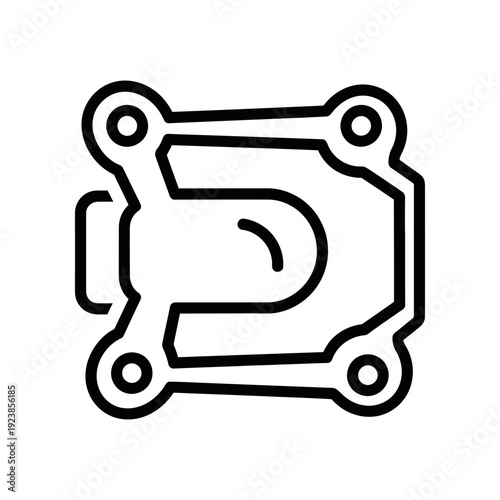 Minimalist vector illustration of a handshake integrated with gears, symbolizing teamwork, collaboration, and business success in a clean, professional design.